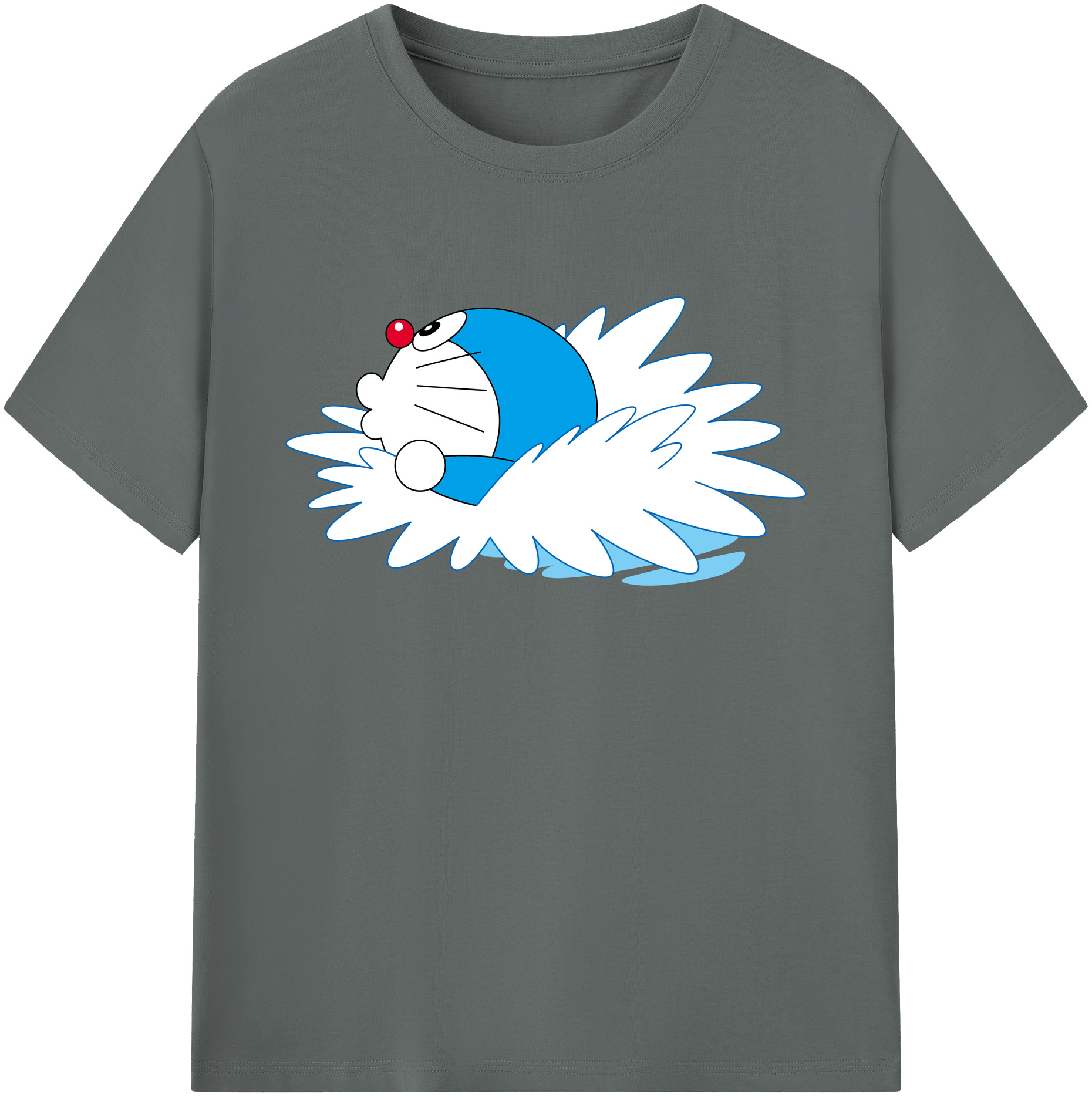 （画像用） ドラえもん Doraemon 綿100％ メンズ半袖Tシャツ｜肌触りやわらか＆通気性